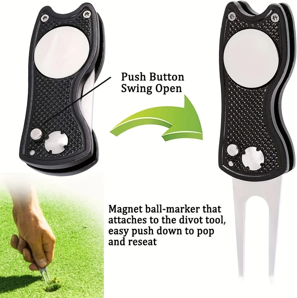 Gemini said Kit de Limpieza y Mantenimiento de Golf - Toalla de Microfibra Waffle, Cepillo y Herramienta de Divots