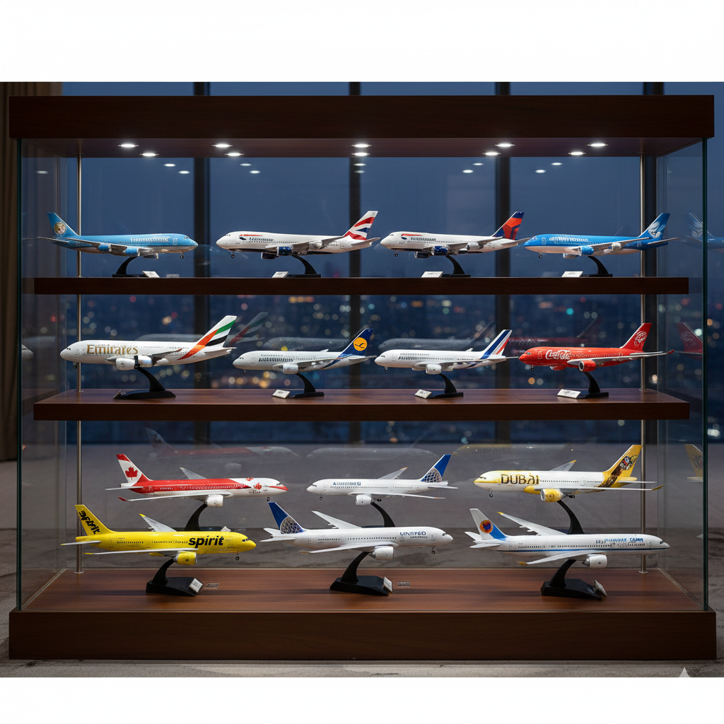 Colección Gigantes del Aire Modelos a Escala Resina Premium – Variantes LED – Aerolíneas del Mundo