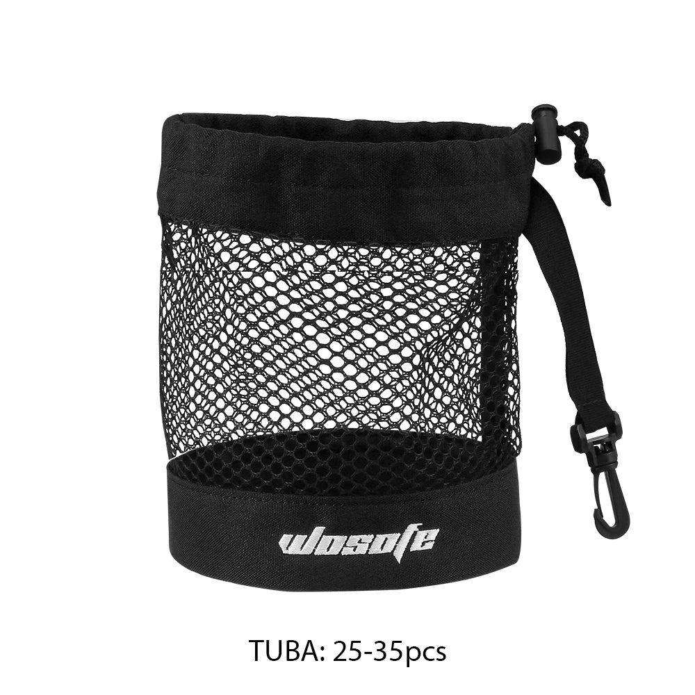 Bolsa de Malla para Pelotas de Golf con Clip de Sujeción - Almacenamiento Práctico y Ventilado