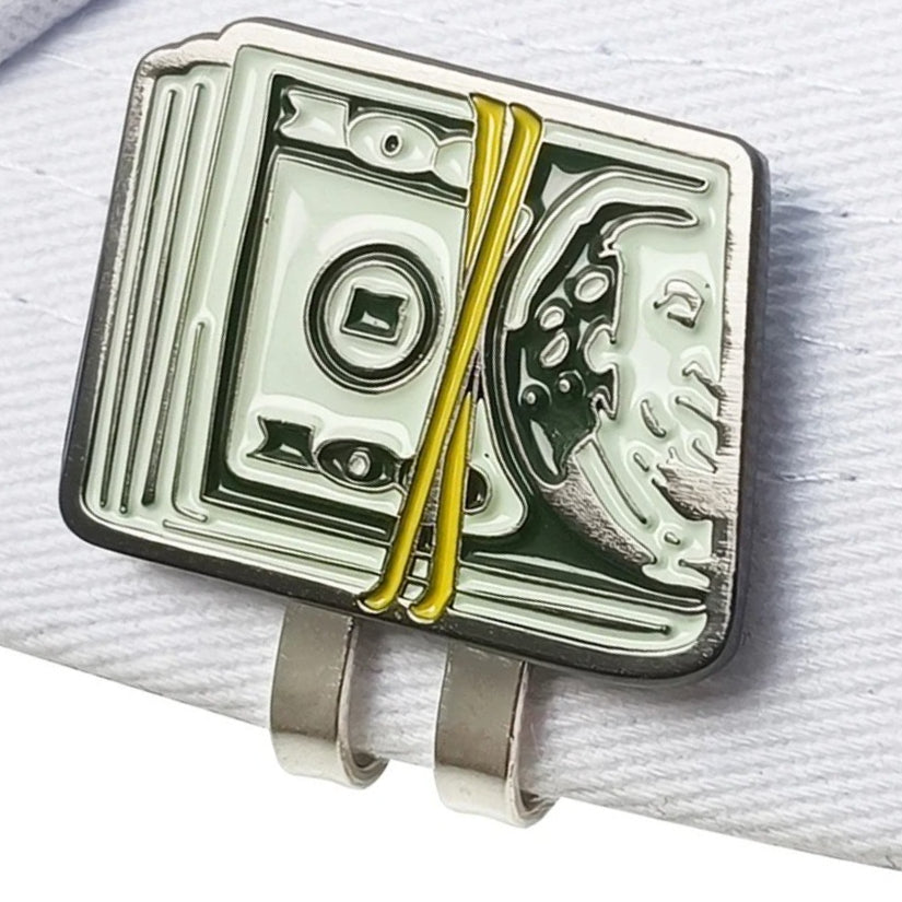 Marcador de Pelota de Golf Money Clip - Diseño de Billete de Dólar con Clip Magnético de Alta Sujeción