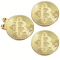 Pack de 3 Marcadores de Pelota de Golf Bitcoin Edition - Diseño de Criptomoneda con Sujeción Magnética de Alta Resistencia