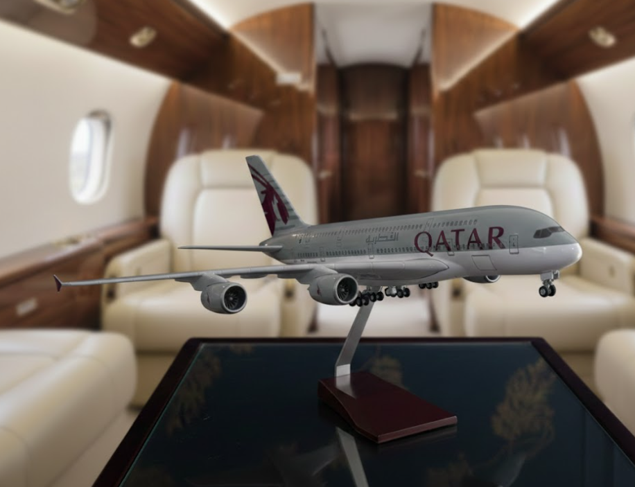 Avión Escala Grande Qatar Airways