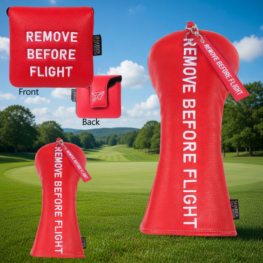 Set de 3 Headcovers Premium Remove Before Flight Driver + Madera + Putter