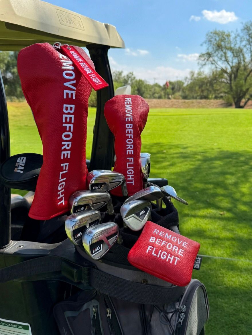 Set de 3 Headcovers Premium Remove Before Flight Driver + Madera + Putter