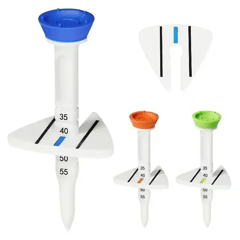 Tees de Golf Ajustables de Alta Durabilidad con Guía de Dirección - Soporte de Entrenamiento Profesional