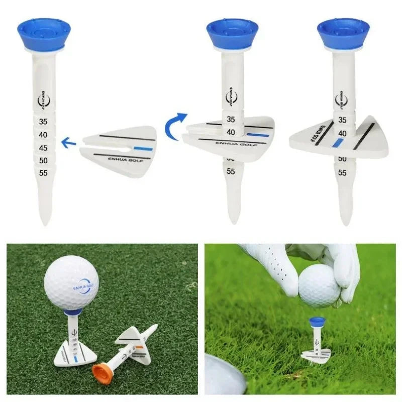 Tees de Golf Ajustables de Alta Durabilidad con Guía de Dirección - Soporte de Entrenamiento Profesional
