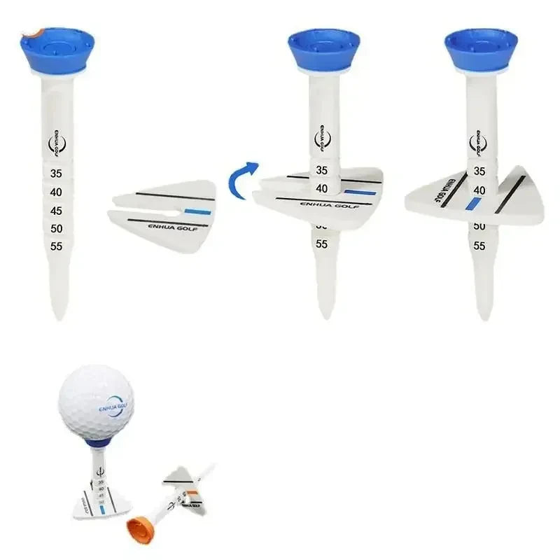 Tees de Golf Ajustables de Alta Durabilidad con Guía de Dirección - Soporte de Entrenamiento Profesional