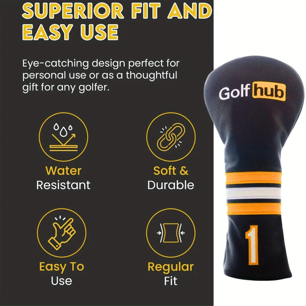 Funda para Driver de Golf, Golf Hub - Diseño de Edición Especial en Cuero Sintético Premium