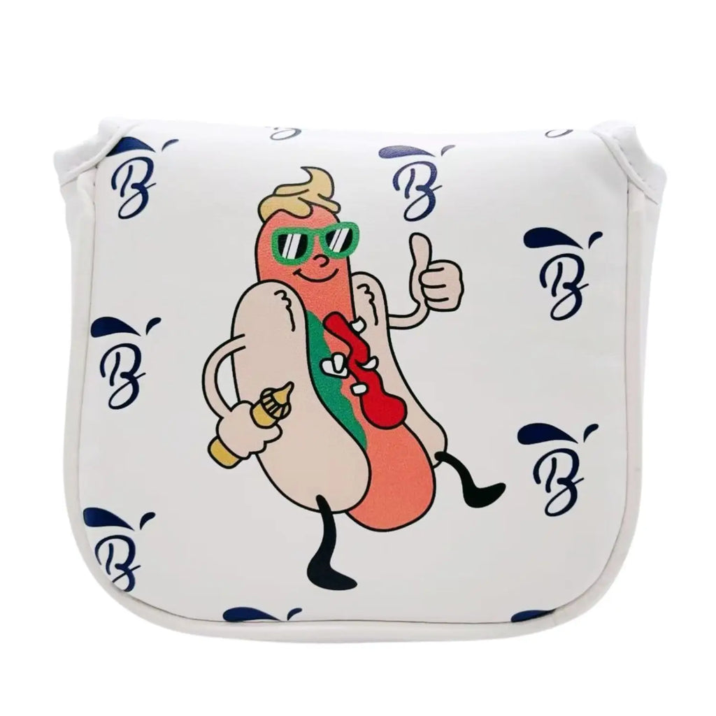 Funda para Putter Mallet Hot Dog Edition - Diseño Divertido en Cuero Sintético Premium