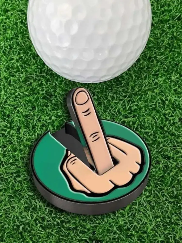 Marcador de Pelota de Golf Middle Finger con Clip Magnético - Diseño Divertido y Atrevido para Jugadores con Estilo