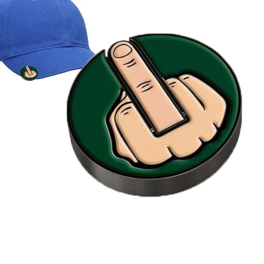 Marcador de Pelota de Golf Middle Finger con Clip Magnético - Diseño Divertido y Atrevido para Jugadores con Estilo