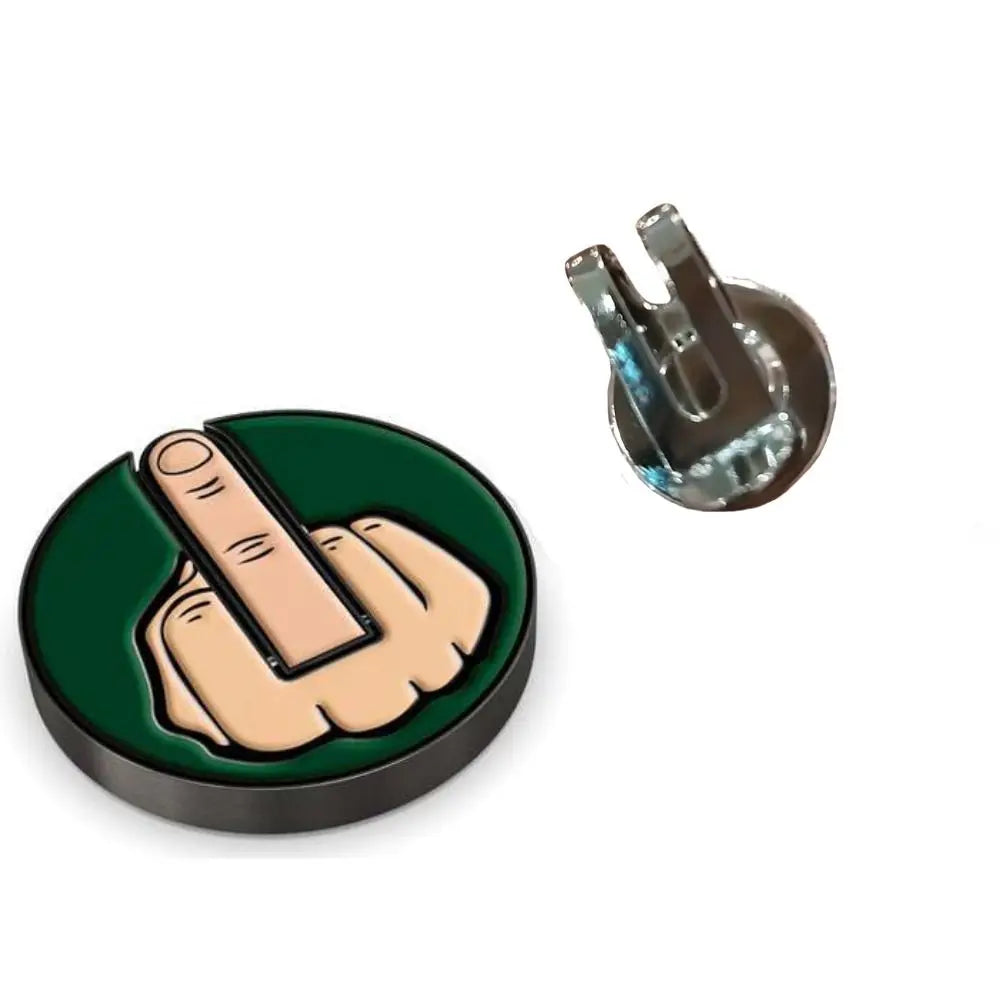 Marcador de Pelota de Golf Middle Finger con Clip Magnético - Diseño Divertido y Atrevido para Jugadores con Estilo