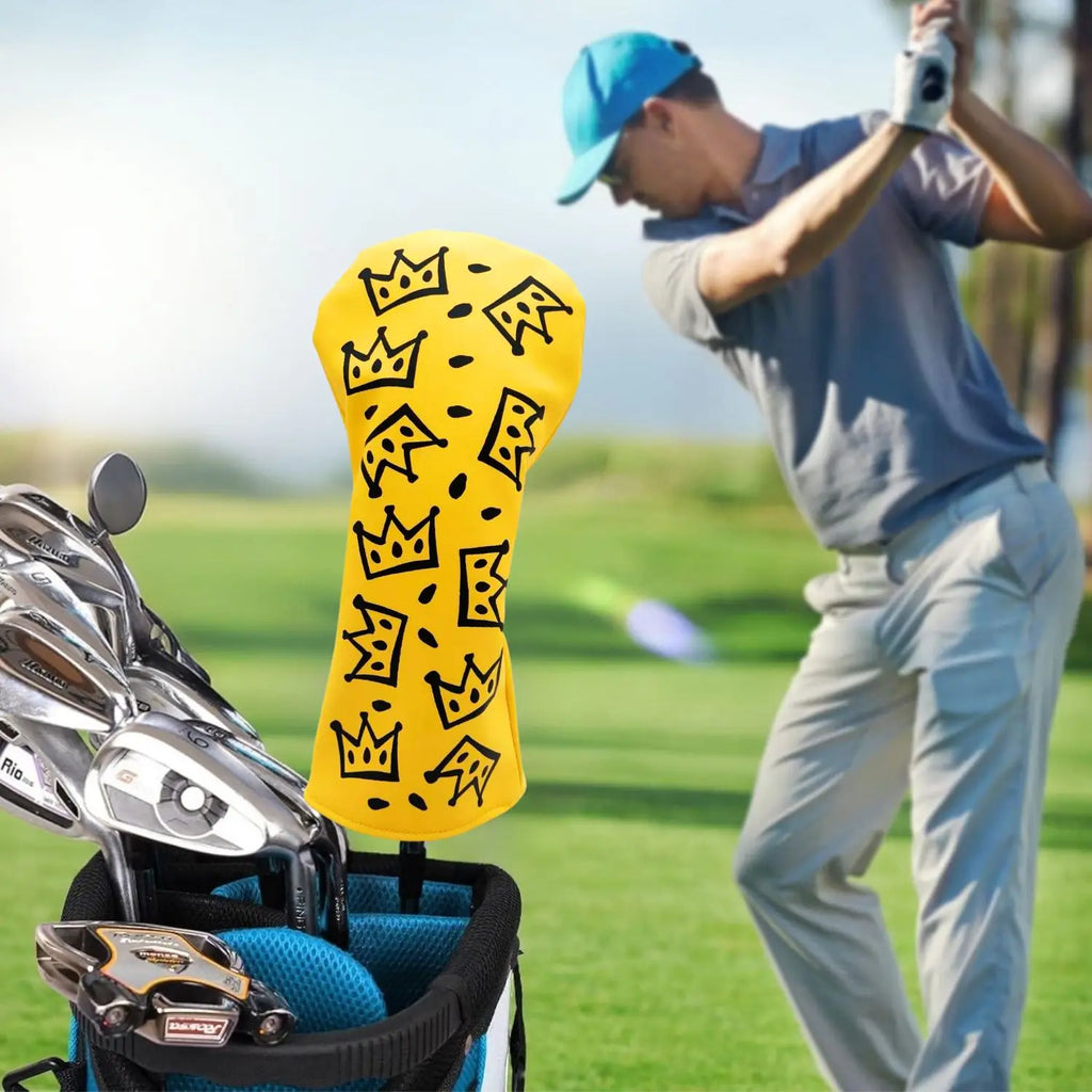 Funda para Driver de Golf Royal Crown - Protección Premium de Cuero Sintético con Diseño de Corona