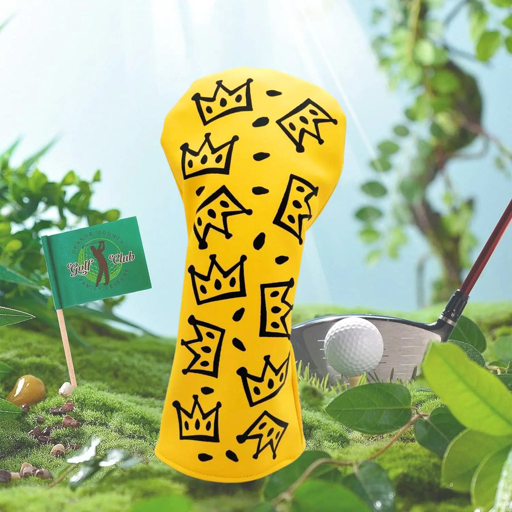Funda para Driver de Golf Royal Crown - Protección Premium de Cuero Sintético con Diseño de Corona