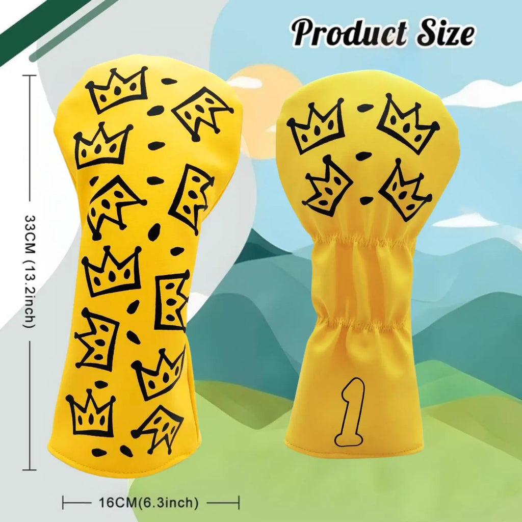 Funda para Driver de Golf Royal Crown - Protección Premium de Cuero Sintético con Diseño de Corona