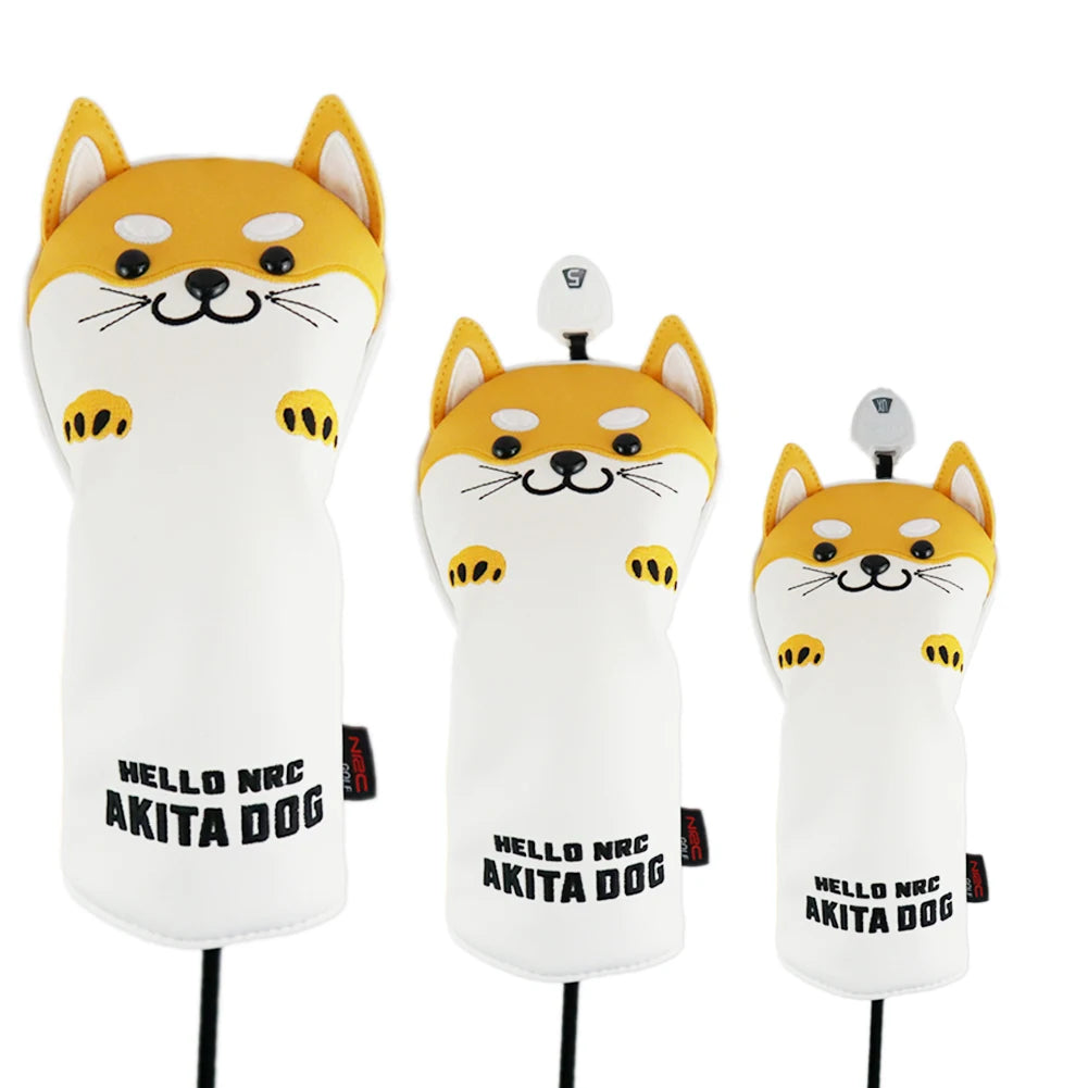Fundas de Golf Premium Shiba Inu Edition - Cuero Sintético de Alta Resistencia para Driver y Maderas