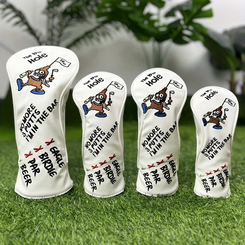 Funda de Golf Pirate Bar Edition - Diseño Único en Cuero Sintético con Bordado No More 3 Putts