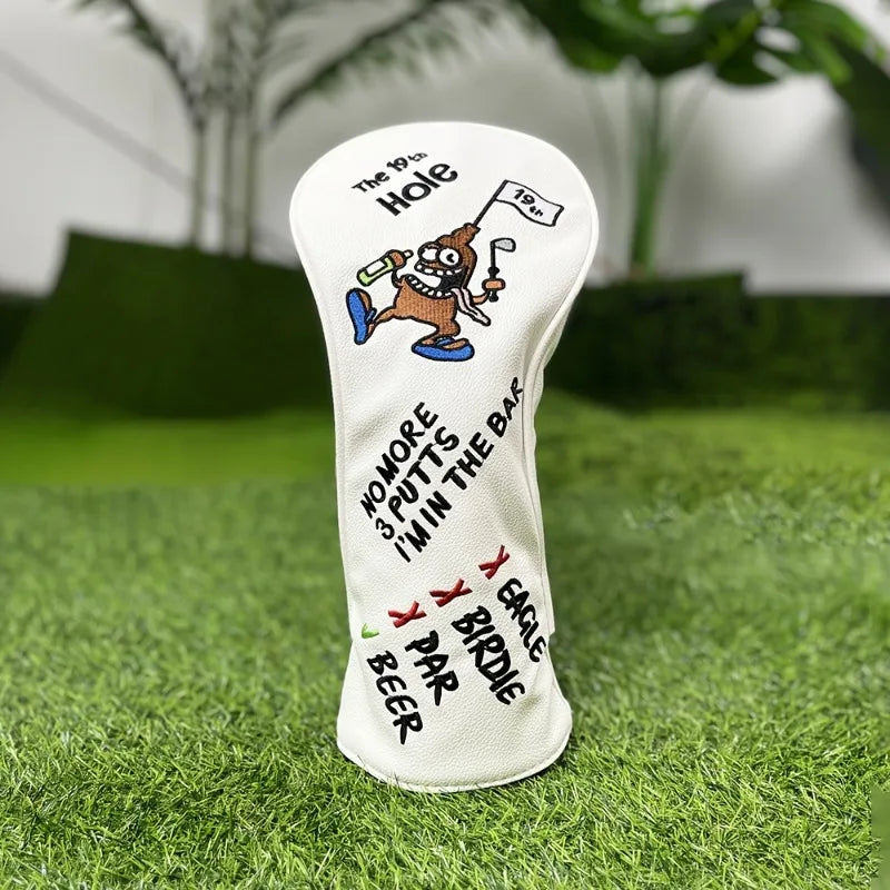 Funda de Golf Pirate Bar Edition - Diseño Único en Cuero Sintético con Bordado No More 3 Putts