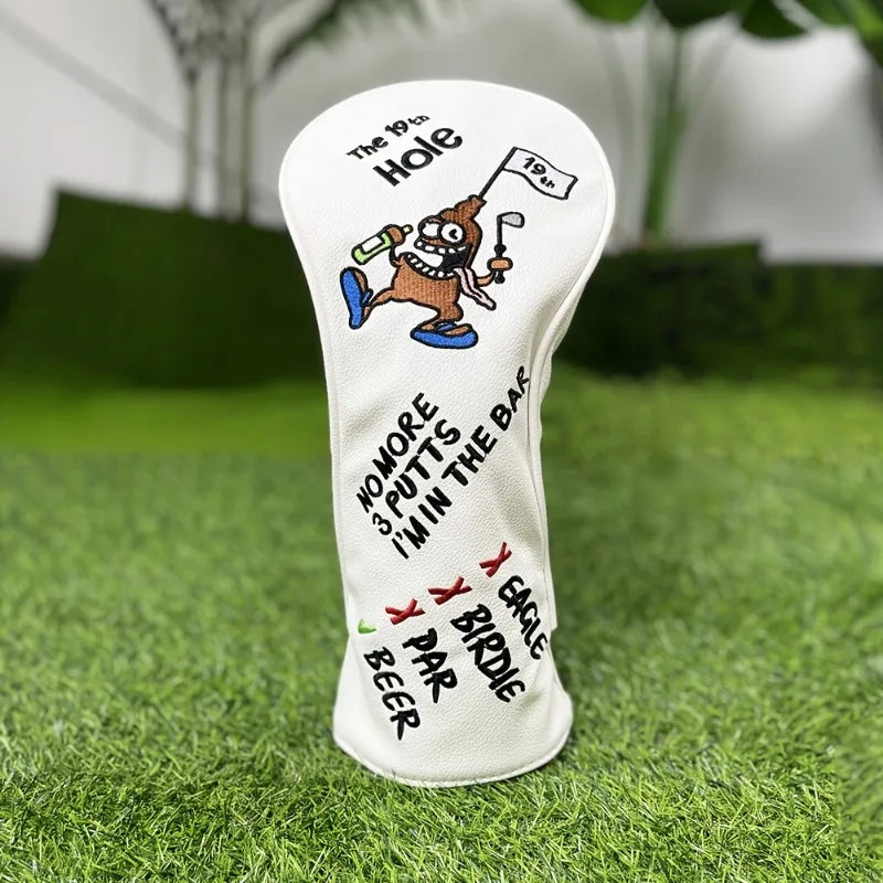Funda de Golf Pirate Bar Edition - Diseño Único en Cuero Sintético con Bordado No More 3 Putts