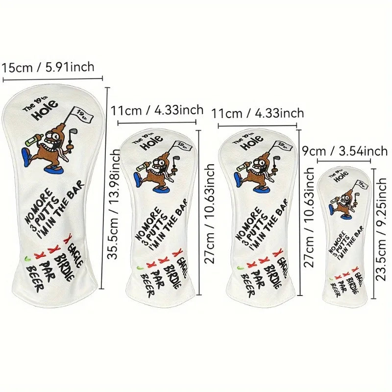 Funda de Golf Pirate Bar Edition - Diseño Único en Cuero Sintético con Bordado No More 3 Putts