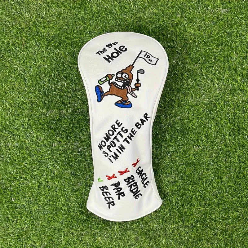 Funda de Golf Pirate Bar Edition - Diseño Único en Cuero Sintético con Bordado No More 3 Putts