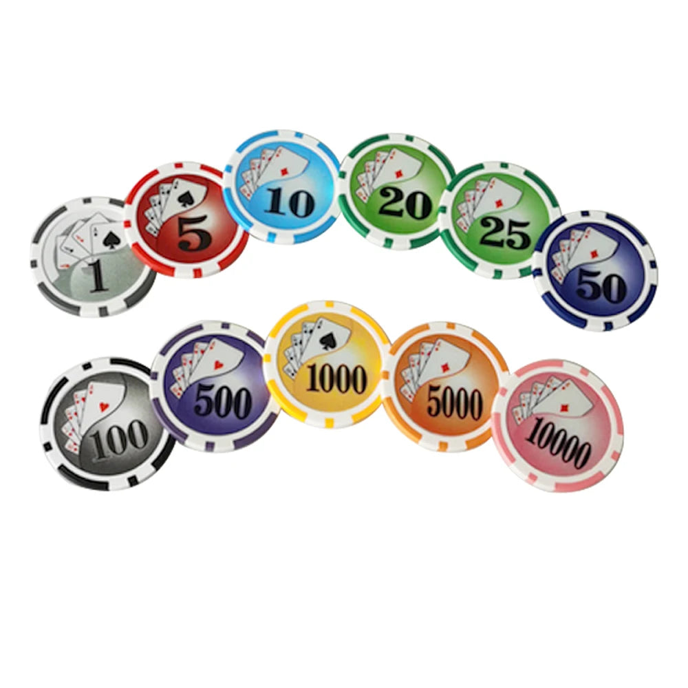 Marcador de Pelota de Golf Casino Poker Chip - Diseño de Ficha de Apuesta con Clip Magnético de Alta Resistencia