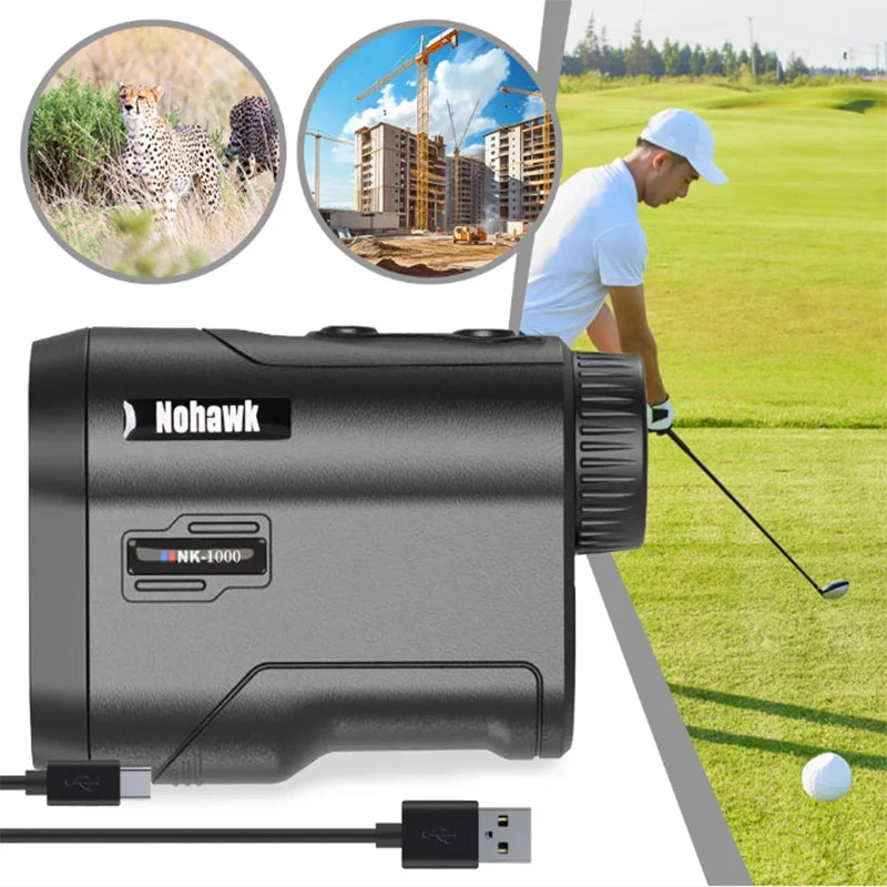 Golf Laser Rangefinder N1000 USB Rechargeable with Slope Compensation For Golf
