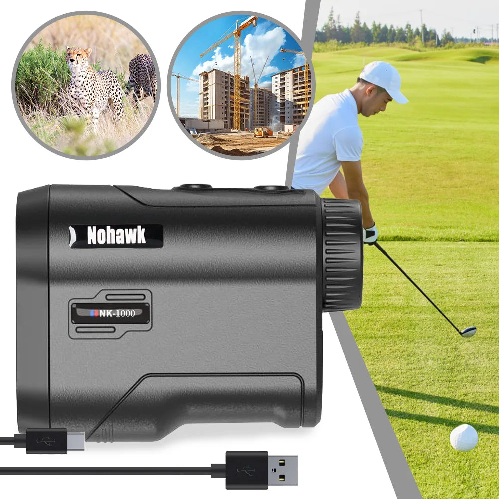 Golf Laser Rangefinder N1000 USB Rechargeable with Slope Compensation For Golf