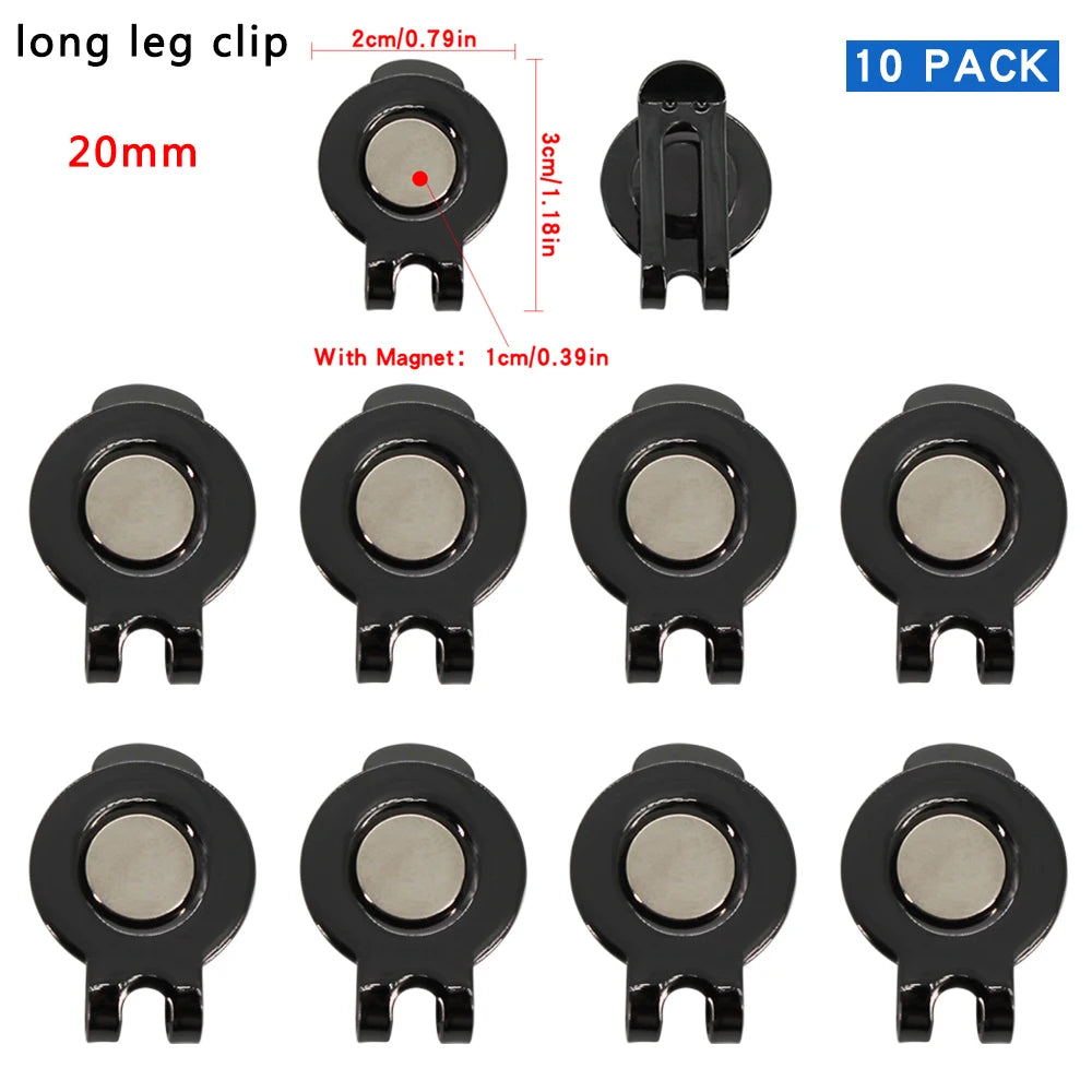Pack de 10 Clips Magnéticos de Alta Resistencia para Gorra de Golf - Soporte de Marcador Universal