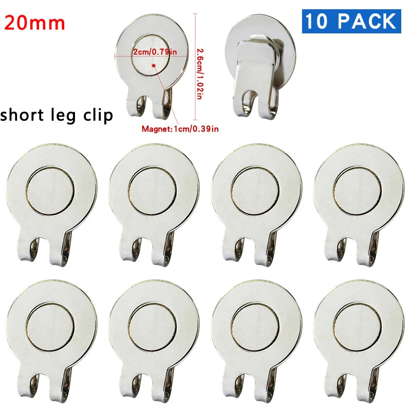 Pack de 10 Clips Magnéticos de Alta Resistencia para Gorra de Golf - Soporte de Marcador Universal