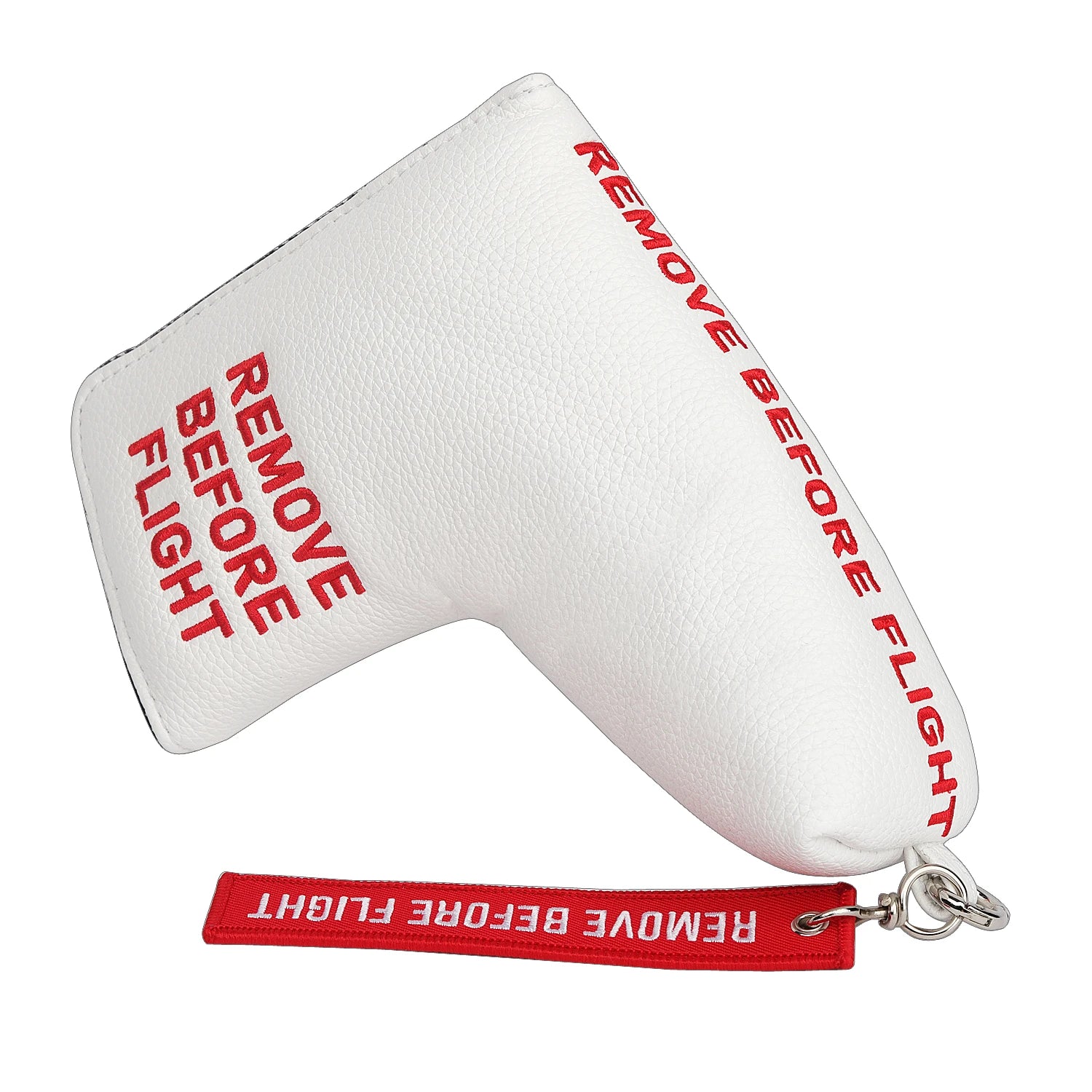 Golf Headcover Large Mallet Blade Putter Leather Remove Before Flight