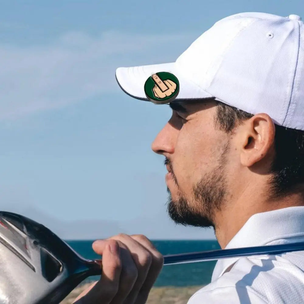 Marcador de Pelota de Golf Middle Finger con Clip Magnético - Diseño Divertido y Atrevido para Jugadores con Estilo