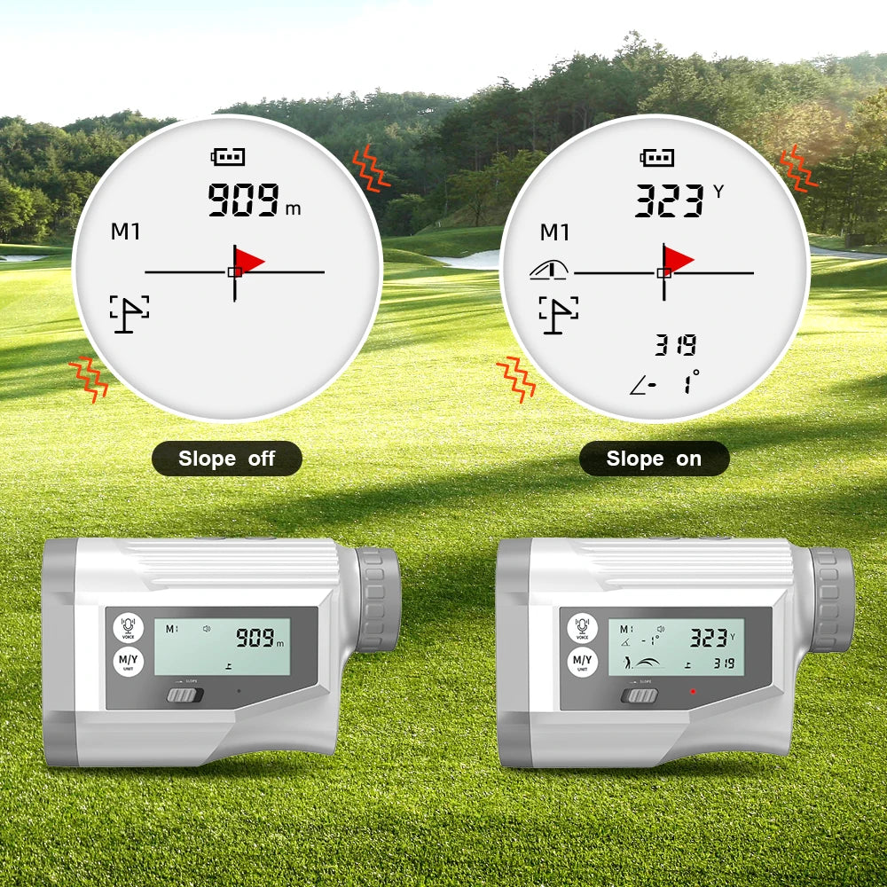 Golf Laser Rangefinder Display USB Rechargeable with Slope Compensation For Golf