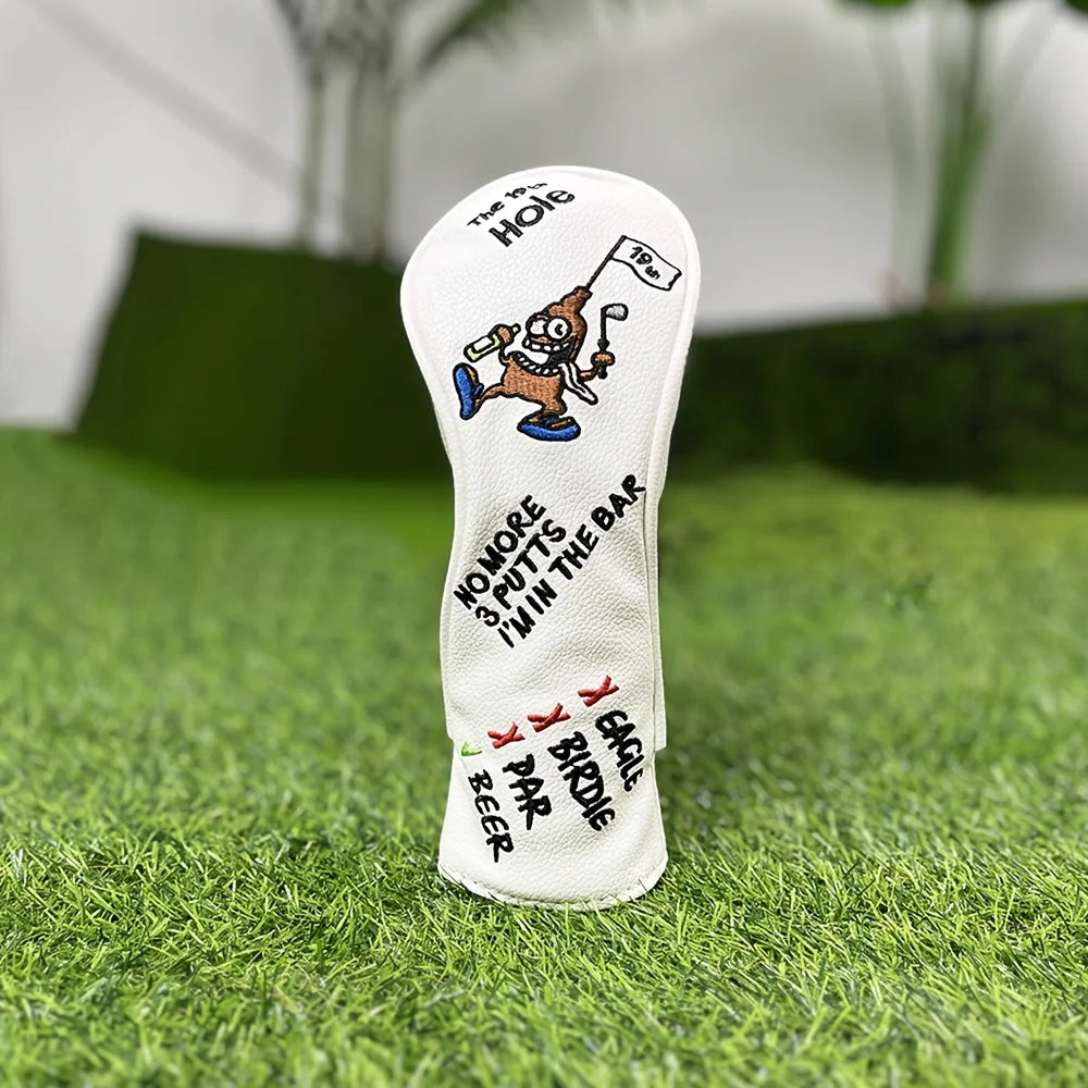 Funda de Golf Pirate Bar Edition - Diseño Único en Cuero Sintético con Bordado No More 3 Putts