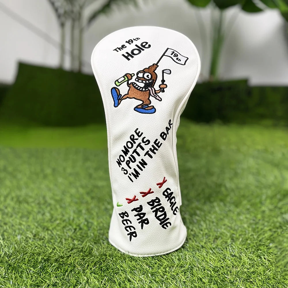 Funda de Golf Pirate Bar Edition - Diseño Único en Cuero Sintético con Bordado No More 3 Putts