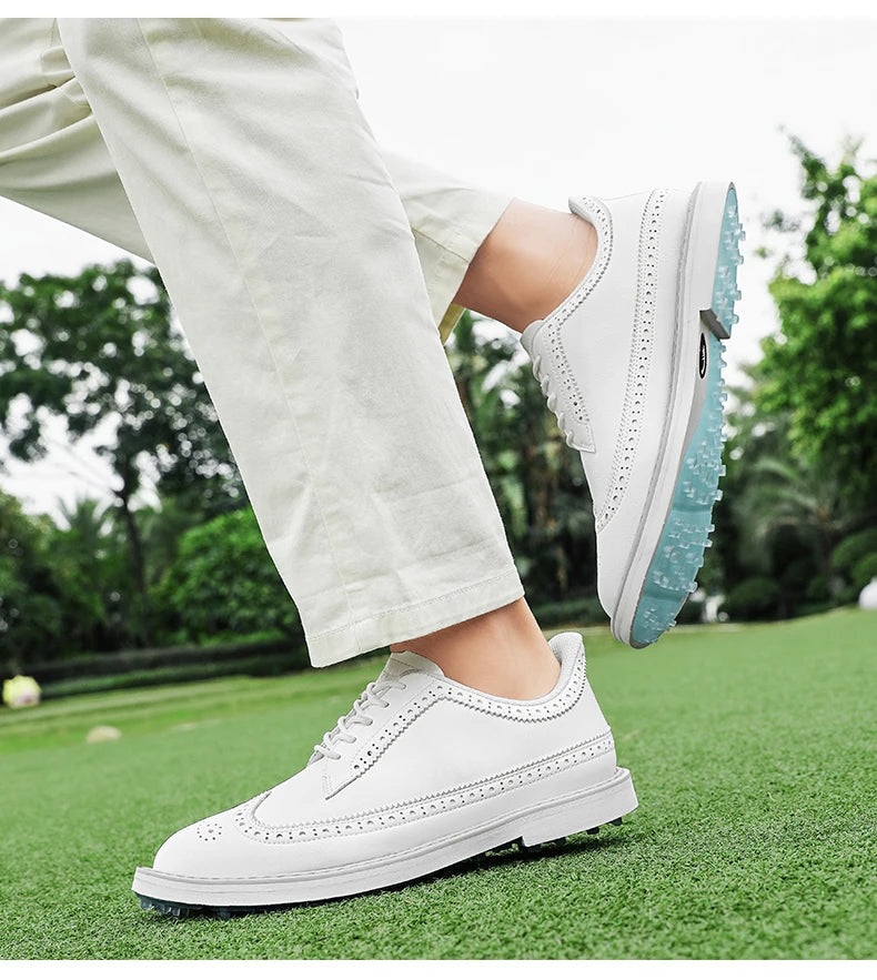 Tenis de Golf Profesionales Spikeless - Calzado de Lujo con Suela de Tracción y Confort Ergonómico