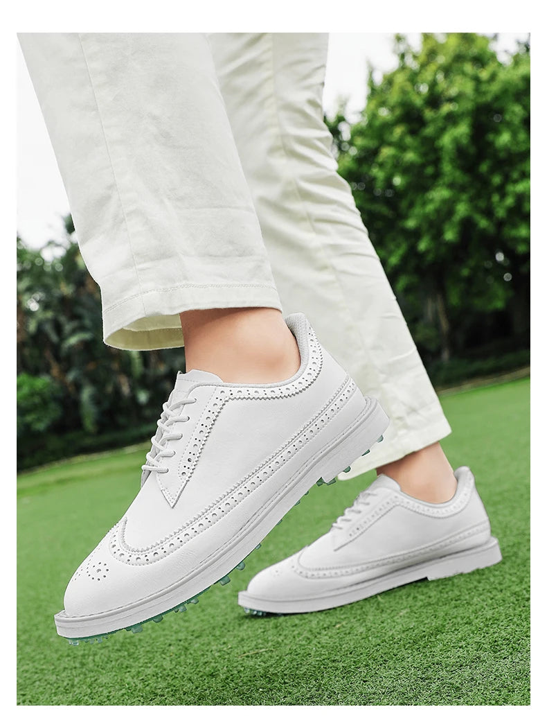 Tenis de Golf Profesionales Spikeless - Calzado de Lujo con Suela de Tracción y Confort Ergonómico
