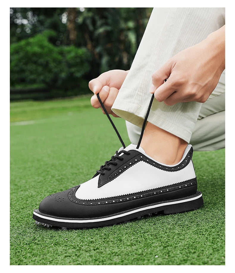 Tenis de Golf Profesionales Spikeless - Calzado de Lujo con Suela de Tracción y Confort Ergonómico
