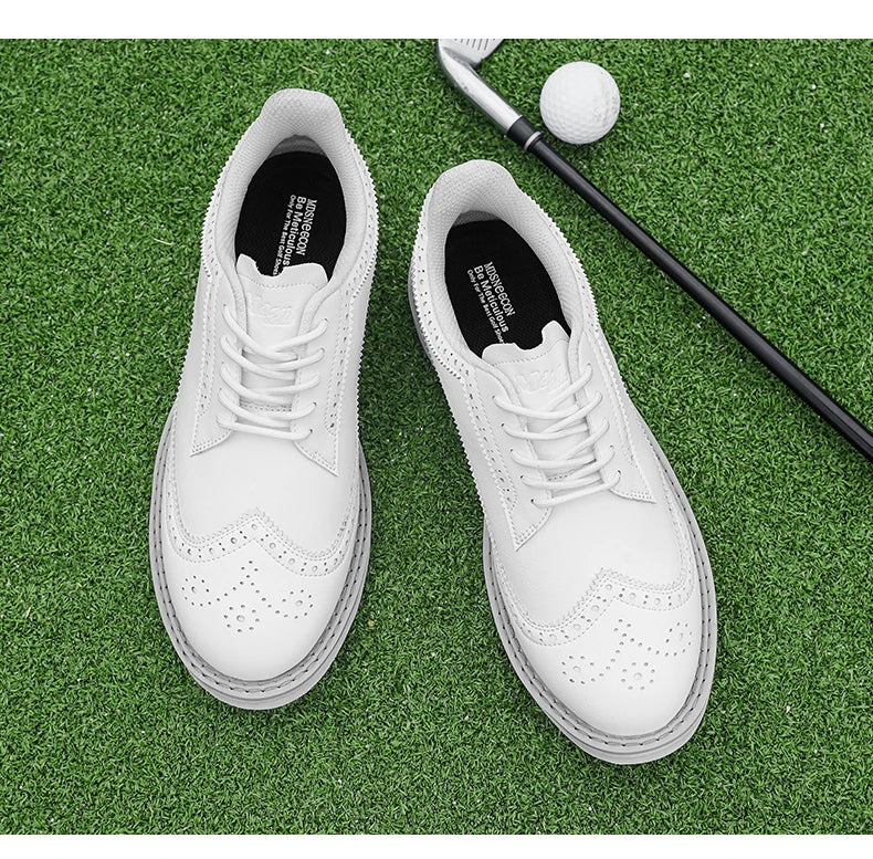 Tenis de Golf Profesionales Spikeless - Calzado de Lujo con Suela de Tracción y Confort Ergonómico