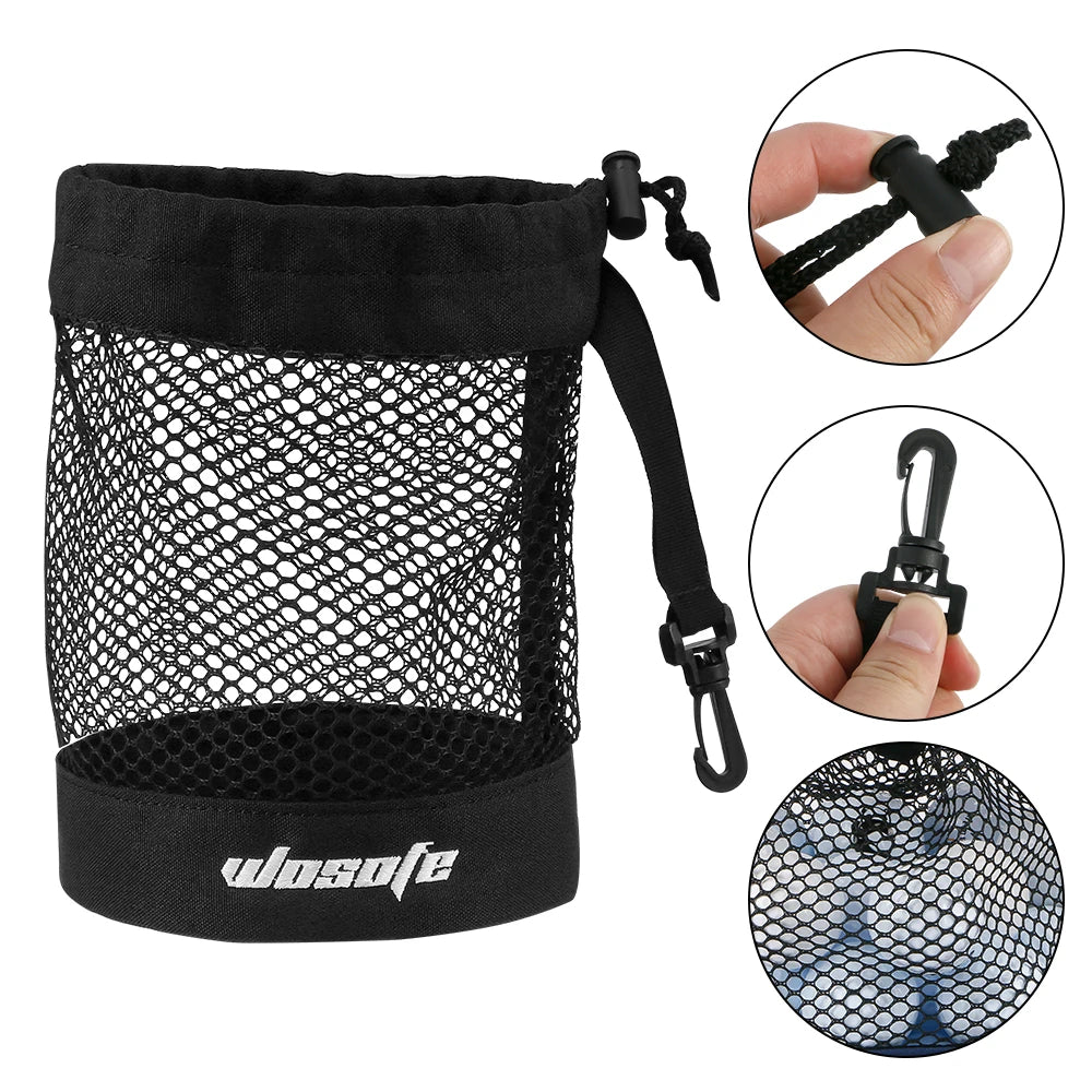 Bolsa de Malla para Pelotas de Golf con Clip de Sujeción - Almacenamiento Práctico y Ventilado