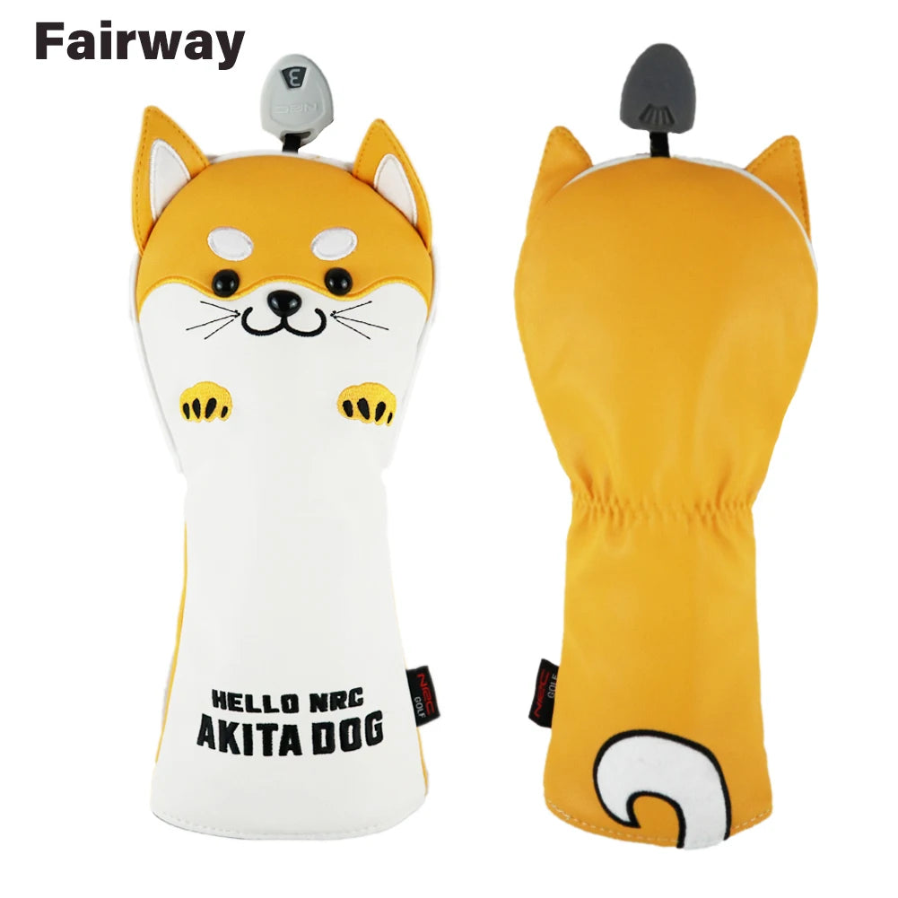 Fundas de Golf Premium Shiba Inu Edition - Cuero Sintético de Alta Resistencia para Driver y Maderas