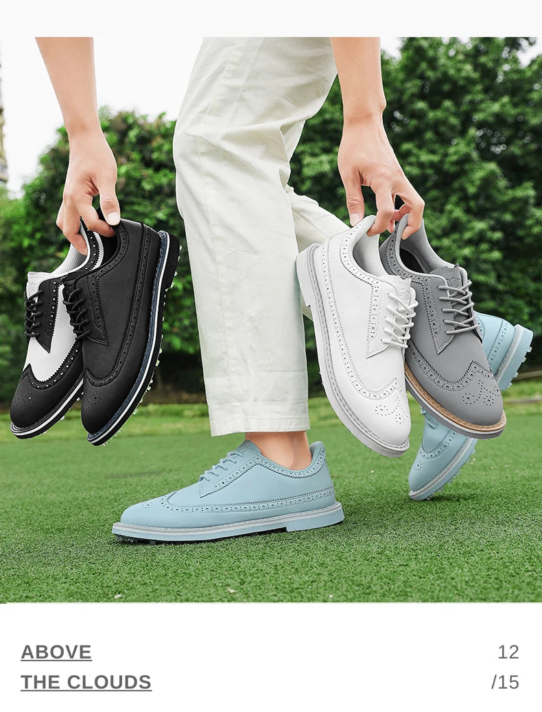 Tenis de Golf Profesionales Spikeless - Calzado de Lujo con Suela de Tracción y Confort Ergonómico