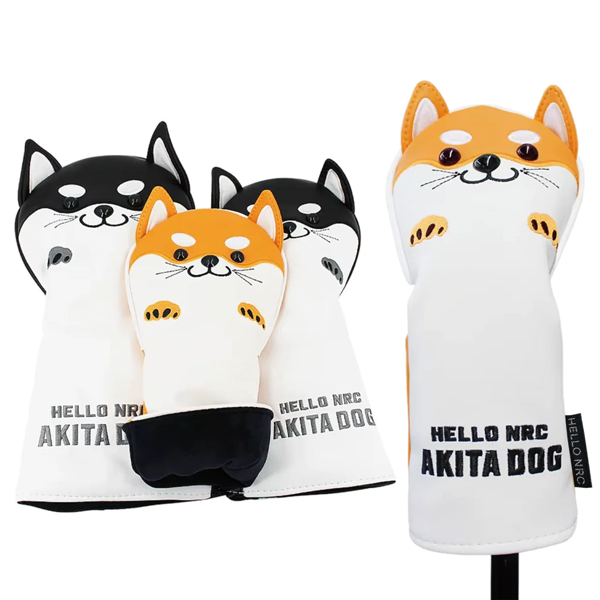 Fundas de Golf Premium Shiba Inu Edition - Cuero Sintético de Alta Resistencia para Driver y Maderas
