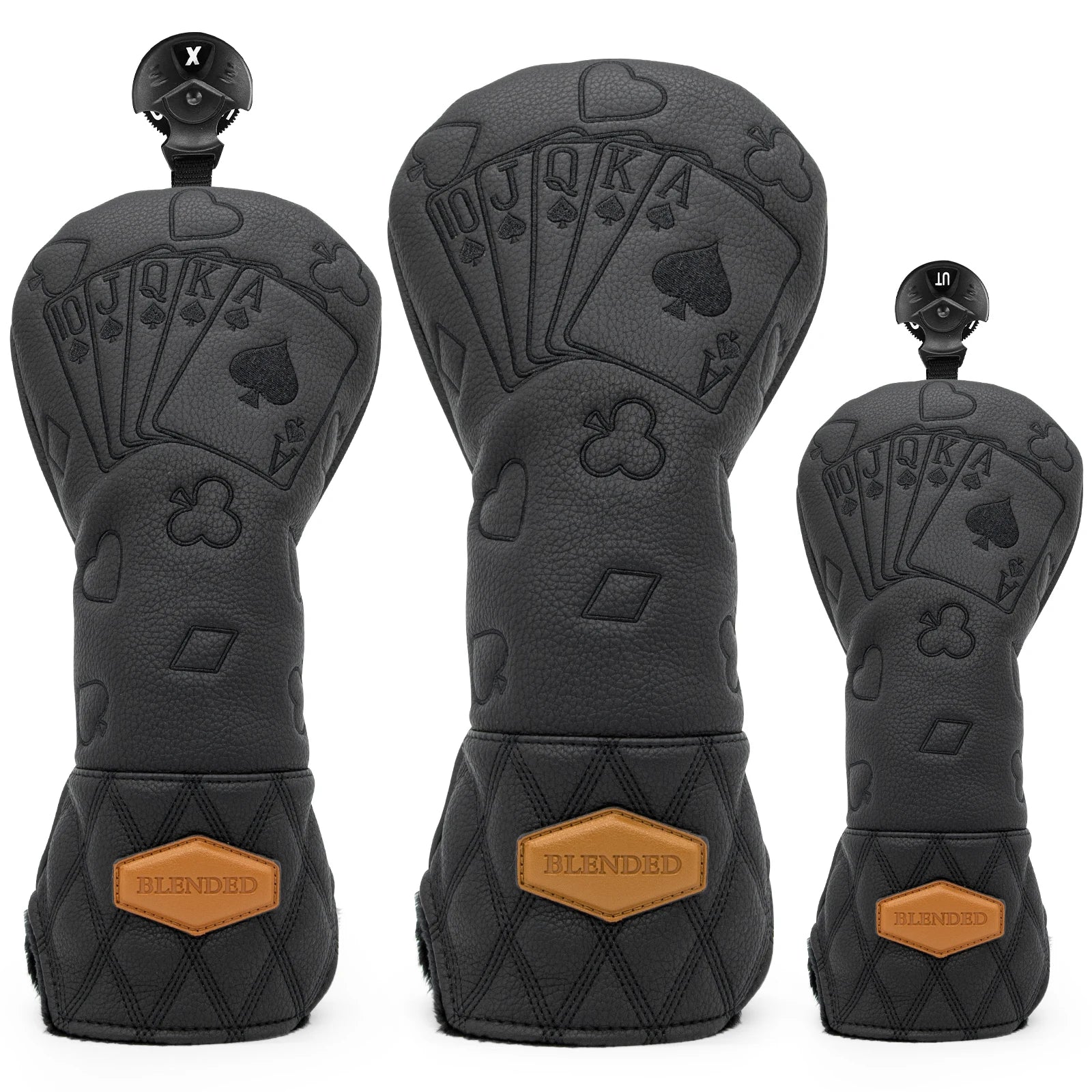 Fundas de Golf Premium Lucky Poker - Bordado de Alta Densidad para Driver, Madera e Híbrido
