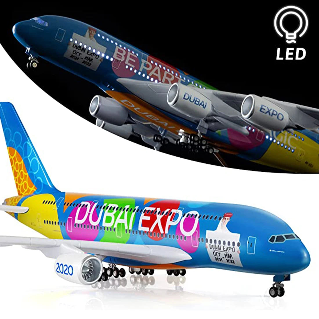 Colección Gigantes del Aire Modelos a Escala Resina Premium – Variantes LED – Aerolíneas del Mundo