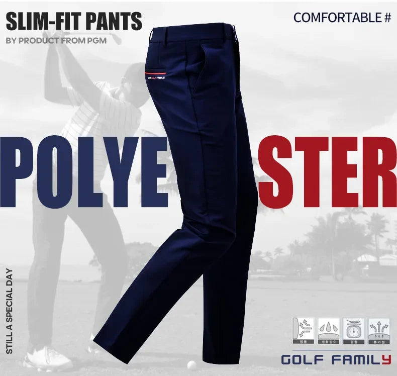 Pantalón de Golf Premium para Caballero - Alta Elasticidad y Corte Slim con Ajuste de Cordón