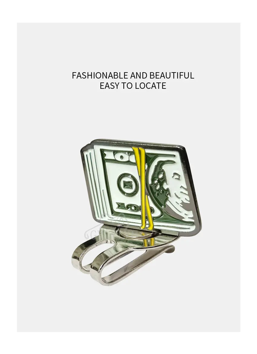 Marcador de Pelota de Golf Money Clip - Diseño de Billete de Dólar con Clip Magnético de Alta Sujeción