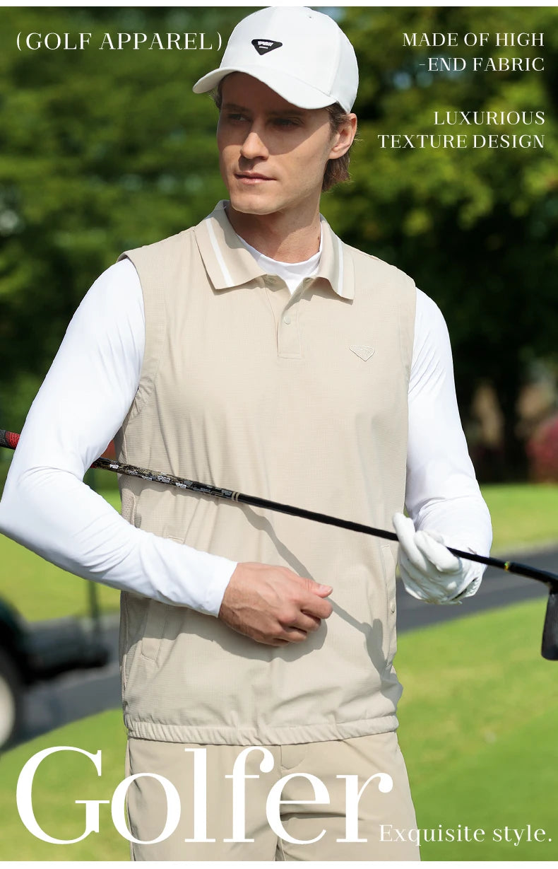 Chaleco de Golf de Verano para Caballero - Transpirable y de Alta Elasticidad