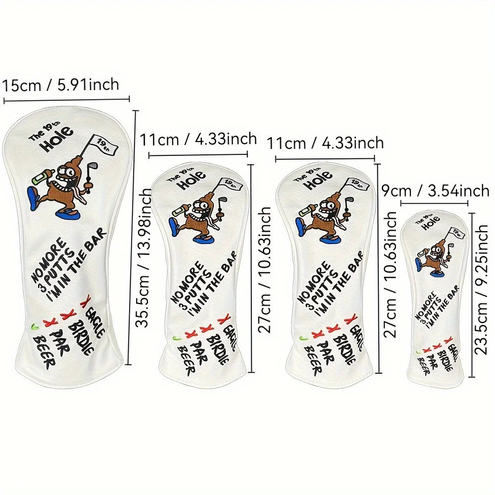 Funda de Golf Pirate Bar Edition - Diseño Único en Cuero Sintético con Bordado No More 3 Putts