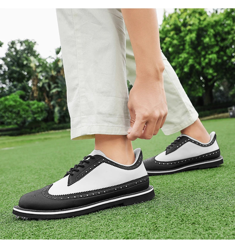Tenis de Golf Profesionales Spikeless - Calzado de Lujo con Suela de Tracción y Confort Ergonómico